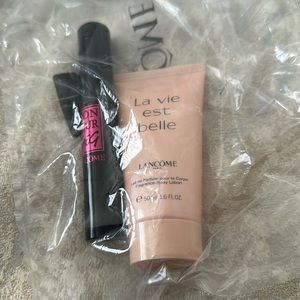 NEW Lancôme La via belle lotion and mascara set